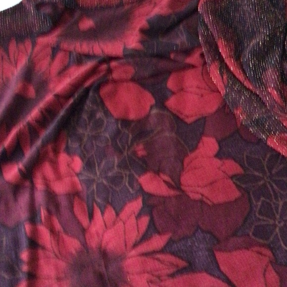 Lee Anderson Floral Red and Black Sleeveless Dress M - Picture 8 of 16